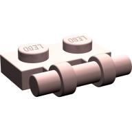 Lego destička 1x2 s tyčinkou (držákem), pískově červená (4143122)